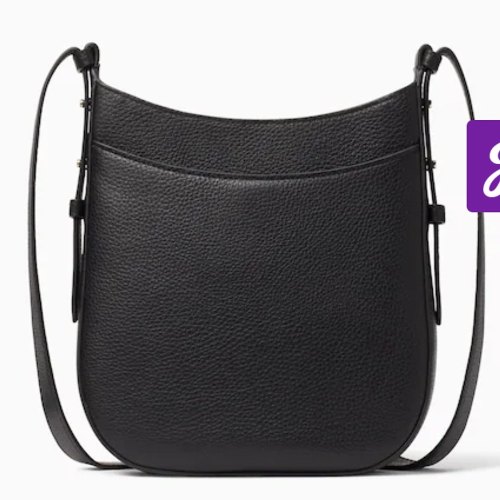 Kate Spade Leila North South Top Zip Crossbody Black Leather - Picture 4 of 8